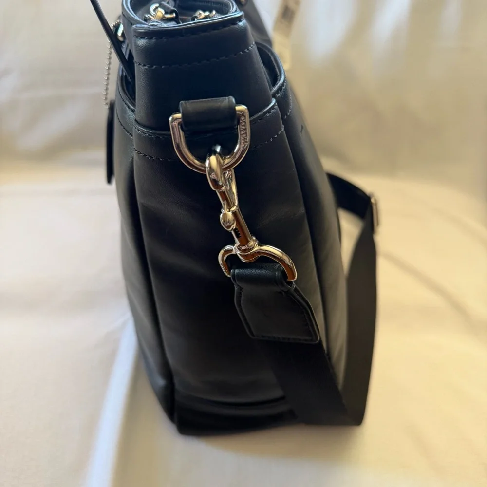 Black Coach Metropolitan Leather Tote f71718 Unisex
